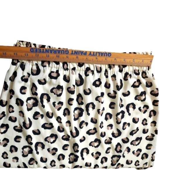 Vintage Dina Be Casual Skirt 100% Polyester Animal Print Ivory Size L - Picture 8 of 10